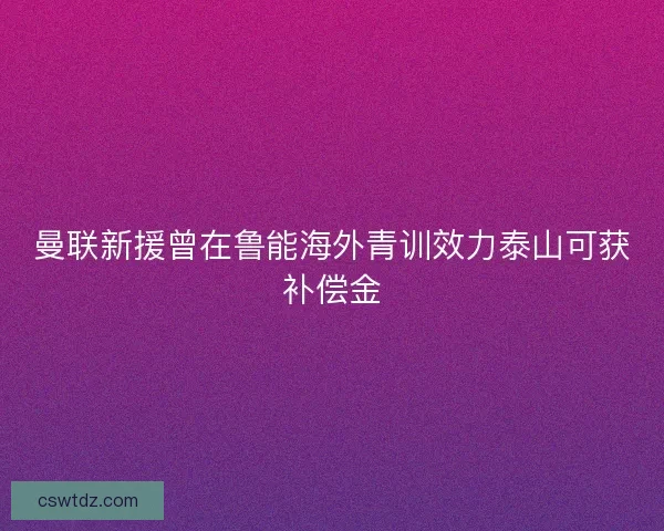 曼联新援曾在鲁能海外青训效力泰山可获补偿金